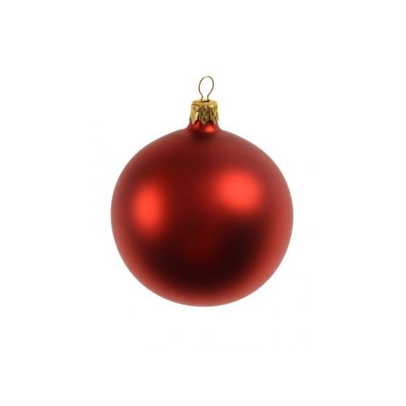 Üveggömb 10cm matt piros