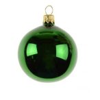 Üveggömb 10cm fényes sötétzöld
