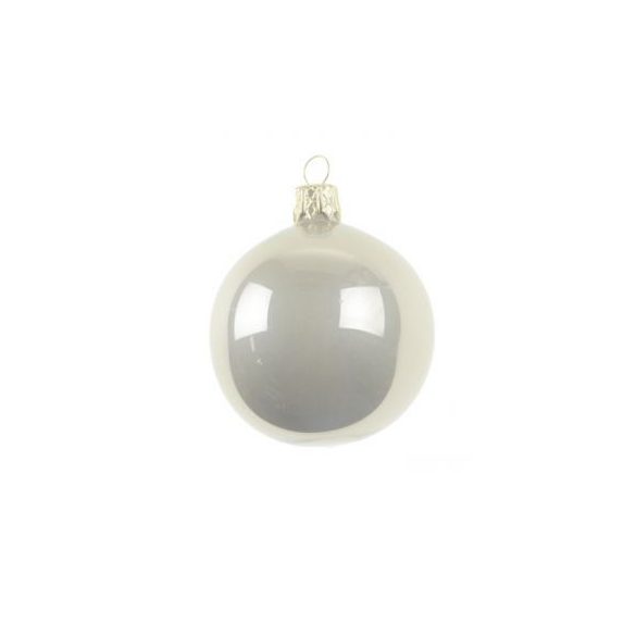 Üveggömb 10cm pearl bézs