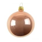 Üveggömb 10cm pearl rose gold