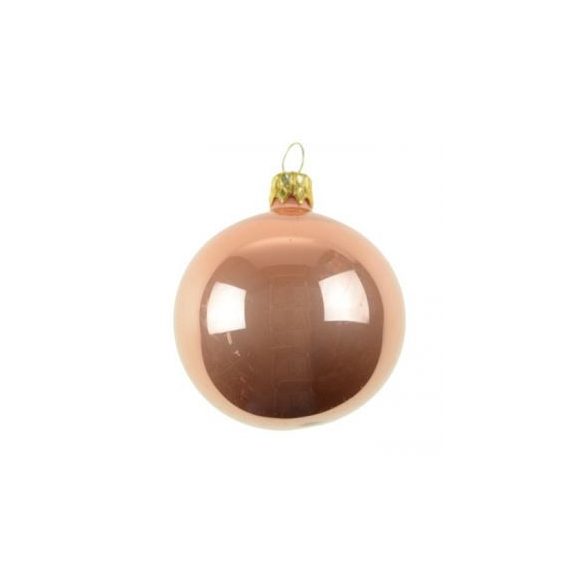 Üveggömb 10cm pearl rose gold