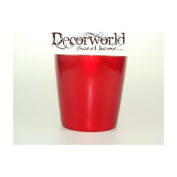 Kaspó terracota D13,5xH13,5 metál piros