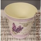 Kaspó fém D12 kerek orgona mintás lila