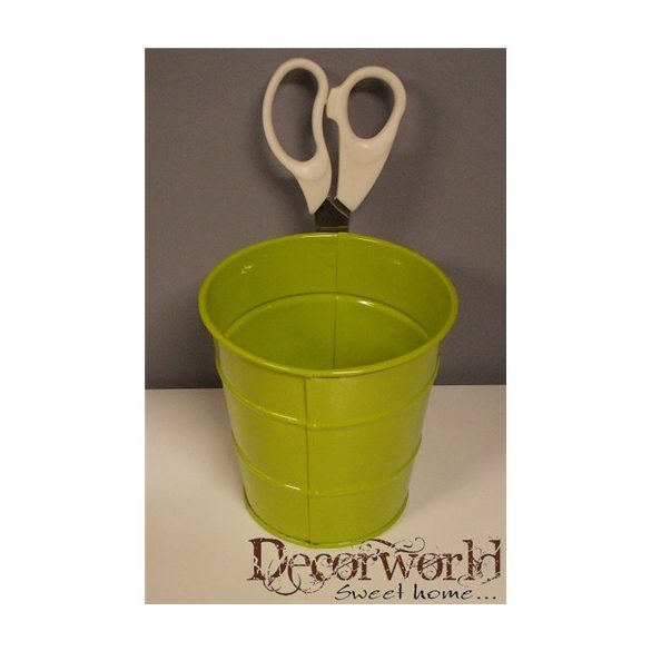 Kaspó fém ollóval fűszernövényhez - Zöld