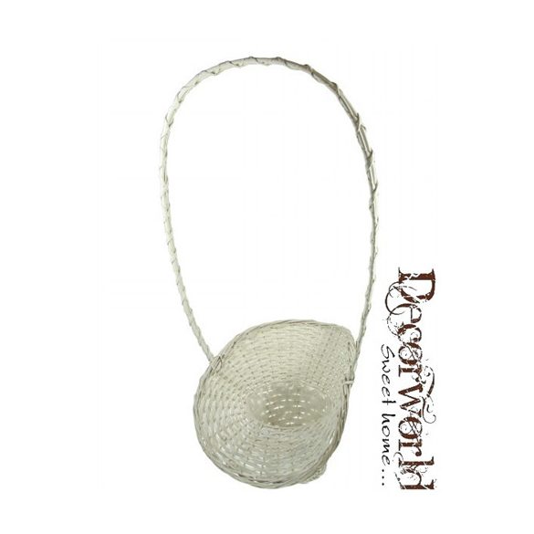 Kosár vessző/háncs fehér 88 cm