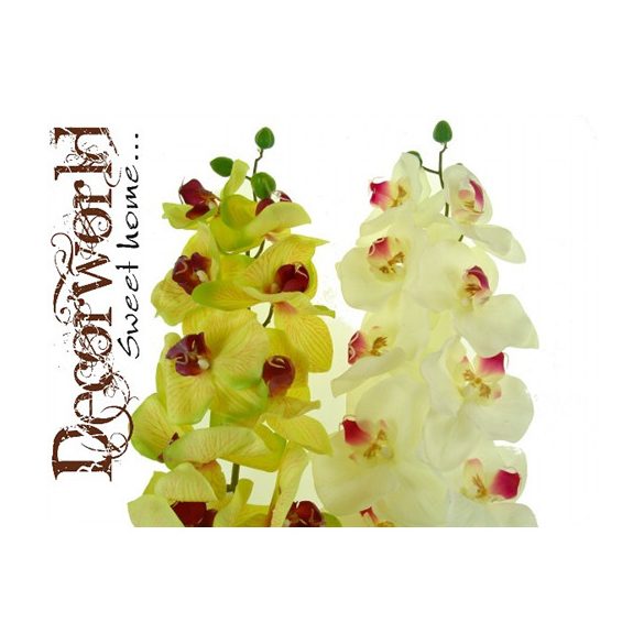Selyemvirág cymbidium 9 fejes két színben