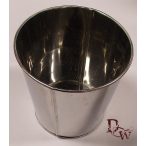 Kaspó cink kerek 13x12cm - Fényes ezüst