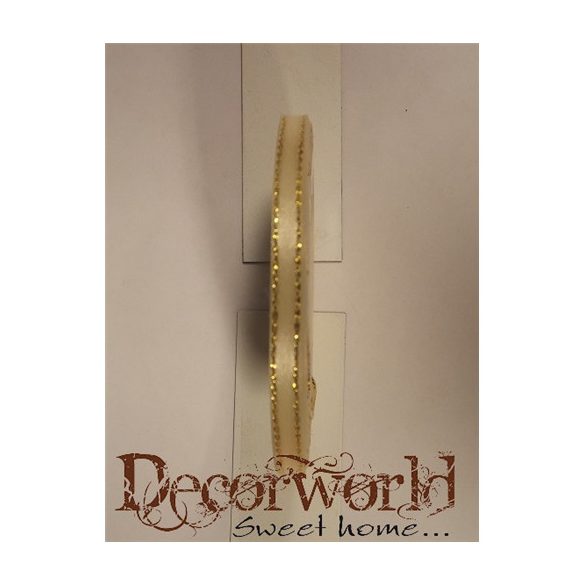 Szatén szalag 6mm x 25yard  - Több színben arany szegélyes