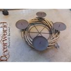 Koszorú vessző gyertyatüskés 28x8cm szürke