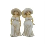 Figura hölgy poly 13,5cm - 2 féle krém
