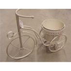 Bicikli kaspóval fém tört fehér