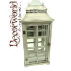 Fa lámpás ablakos 31x17x65,5cm - Szürke