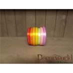 Szalag szatén y 1cmx25y pöttyös több szín