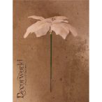 Selyemvirág mikulásvirág pikk fehér  H: 16cm