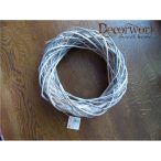 Koszorú vessző 35x9cm mosott fehér