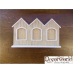 Képkeret fa házak 3-as 33,5x19,5cm natúr