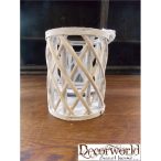 Lámpás vessző henger 10x16,5cm lehajtható fogóval krém