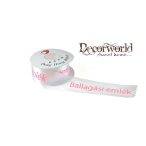   Szalag szatén 38mmx10m rózsaszín "Ballagási emlék" feliratos fehér