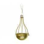 Függőkaspó fém 14x14x26cm feliratos - Arany