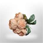 Selyemvirág csokor 7 fejes peonia 40 cm - Vintage színek