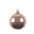 Üveggömb 6cm pearl világos rózsaszín