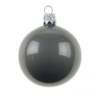 Üveggömb 8cm - Fényes szürke