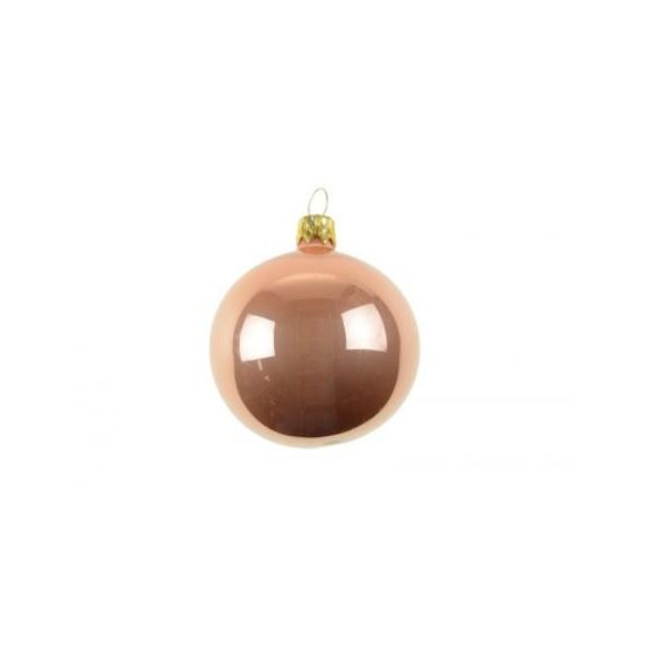 Üveggömb 6cm pearl rosegold