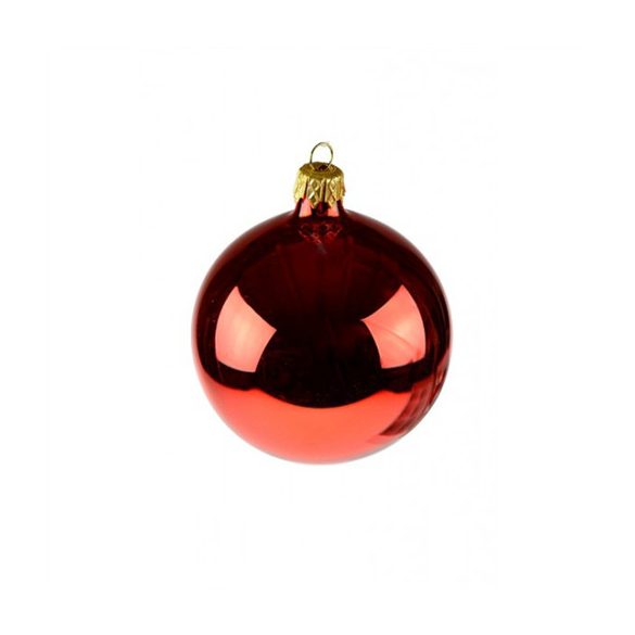 Üveggömb 8cm - Matt bordó