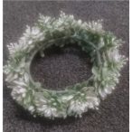 Koszorú selyemvirág kövirózsa D20 zöld/fehér