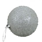 Gömb müanyag 8 cm akasztható - Fehér