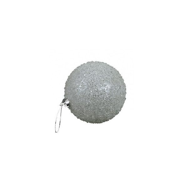 Gömb müanyag 8 cm akasztható - Fehér