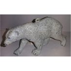 Jegesmedve műanyag akasztós 12*3,5*5,5 cm ezüst