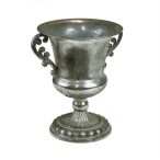 Kaspó fém kehely D19 H26 antik ezüst