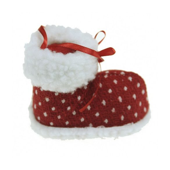 Zokmi textil 7 cm - Pöttyös piros