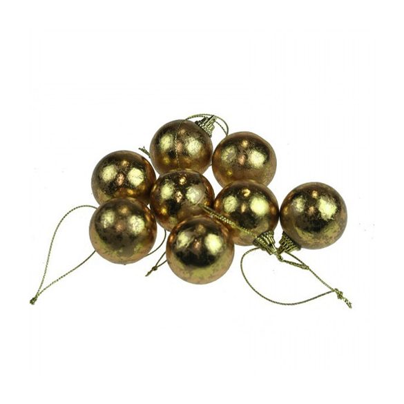 Gömb hcell 4 cm antikolt arany S/8