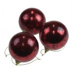 Gömb hungarocell 7cm - Antikolt piros S/3