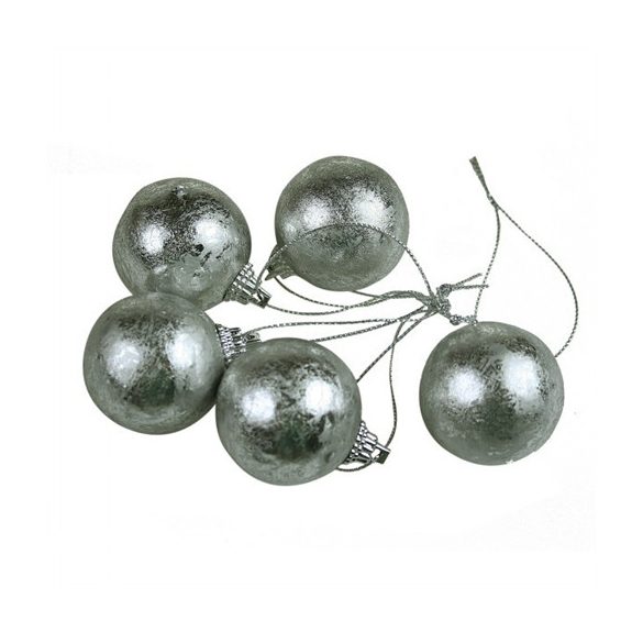 Gömb hcell 5 cm antikolt ezüst S/9