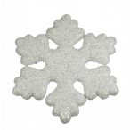 Hópehely hcell 28 cm glitteres fehér