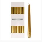 Gyertya szál 30cm S/12 - Metál arany