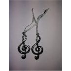 Violin kulcs poly 3,5x7,5 cm - Antik ezüst S/2