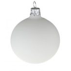 Üveggömb 6cm tej fehér