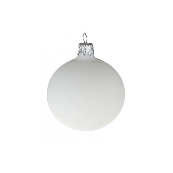 Üveggömb 6cm tej fehér