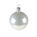 Üveggömb 6cm pearl fehér