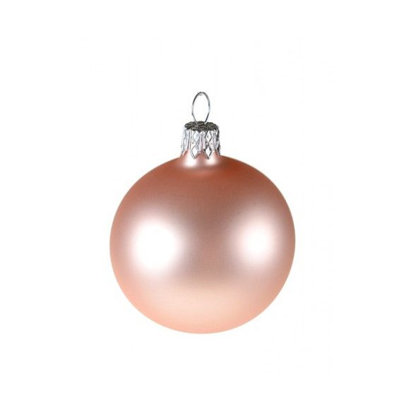 Üveggömb 6cm matt halvány rózsaszín