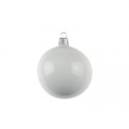 Üveggömb 8cm - Fényes fehér
