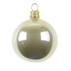 Üveggömb 8cm - Pearl tört fehér