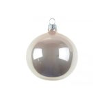 Üveggömb 8cm - Pearl halvány rózsaszín