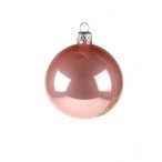 Üveggömb 8cm - Fényes rózsaszín