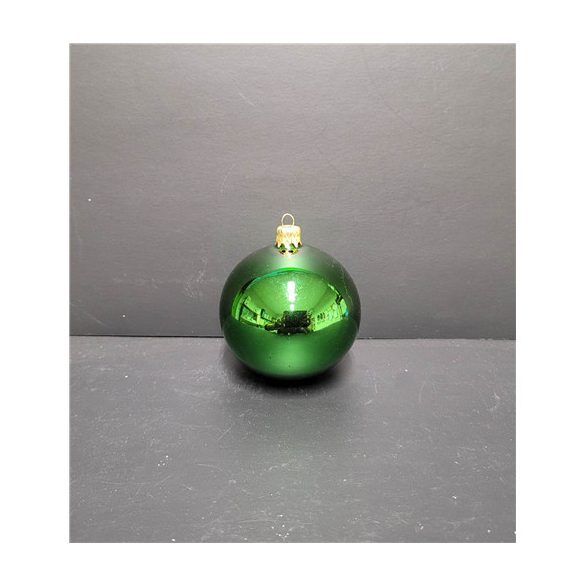 Üveggömb 8cm - Pearl smaragd