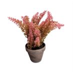 Selyemvirág csokor 35cm - Lila (agyag cserépben)